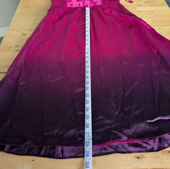 Ombre purple and magenta silk halter dress size 8 - Picture 7 of 8